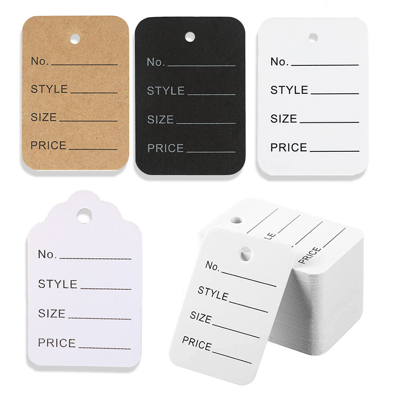 Kraft Hang Tag - 100 개/몫 3.5x5cm 가격 태그 DIY