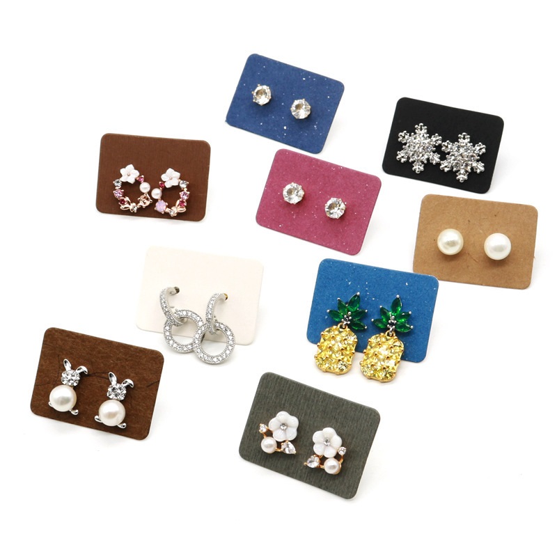 Kraft Hang Tag - 3.5*2.5cm 100 개/몫 크래프트 종이 귀