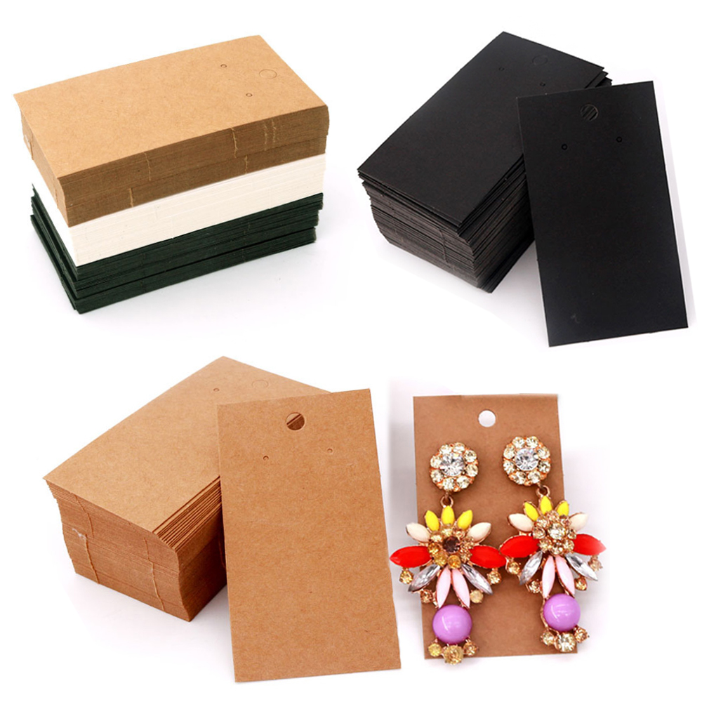 Kraft Hang Tag - 50pcs 귀걸이 디스플레이 카드 5x9cm DIY