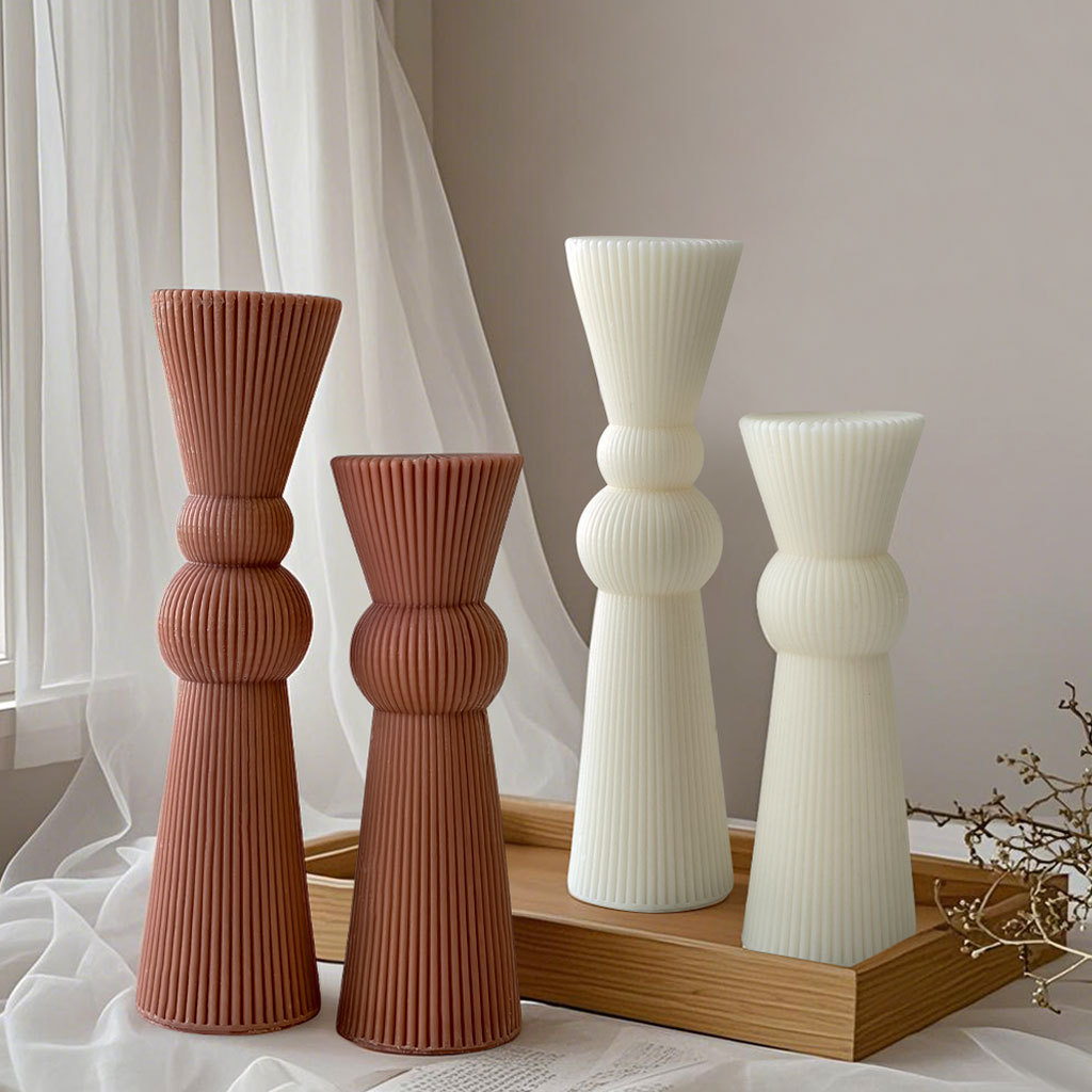 Candle Making Supplies For Beginners - DIY 긴 막대 줄무늬 기둥 양초
