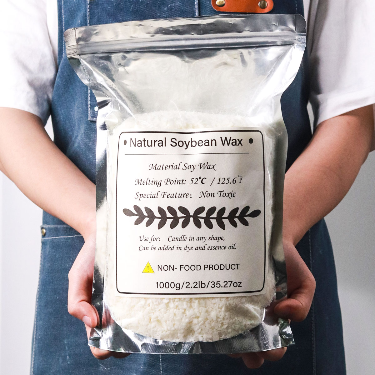 Candle Supplies To Make Candles - 1KG 천연 간장 왁스 세분화 된