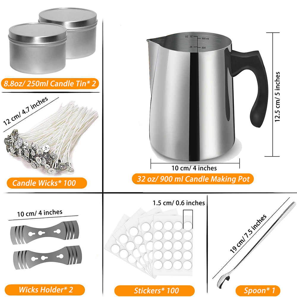 양초 만들기 스타터 키트 용품 포함 양초 만들기 붓는  - Candle Making Supplies Jars 리뷰 및 가격