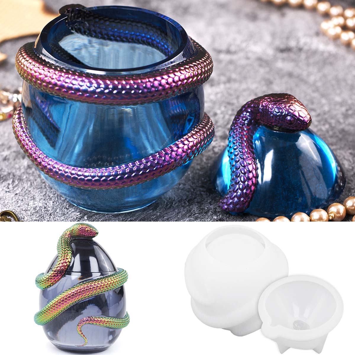 뚜껑 촛불 항아리와 뱀 계란 실리콘 금형 DIY 화분  - Candle Making Supplies Jars 리뷰 및 가격