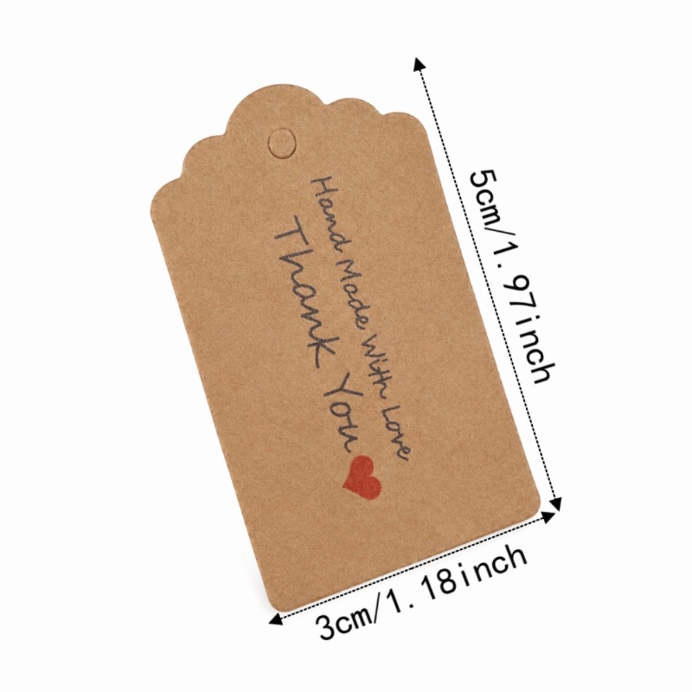 100pcs 수제 크래프트 종이 행택 갈색 색상 5x3 - Kraft Hang Tag 리뷰 및 가격