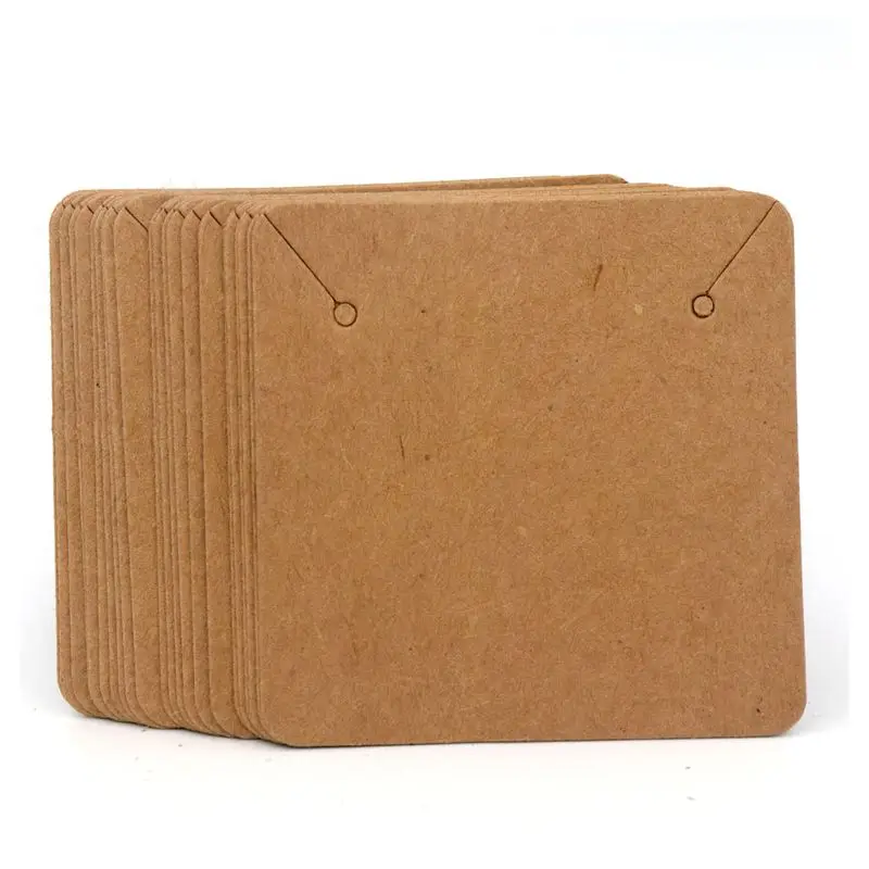 50PCS 5x5cm 빈 크래프트 종이 쥬얼리 디스플레 - Kraft Hang Tag 리뷰 및 가격
