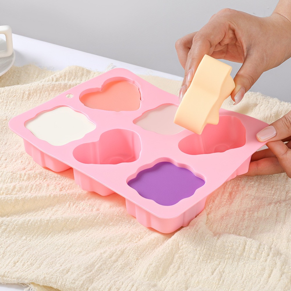 사각형 하트 모양 실리콘 몰드 6구 보우 디자인 수제  - Candle Making Supplies For Beginners 리뷰 및 가격