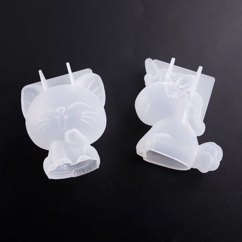 3D 기하학 실리콘 유니콘 고양이 사슴 곰 금형 비누  - Candle Making Supplies For Beginners 리뷰 및 가격