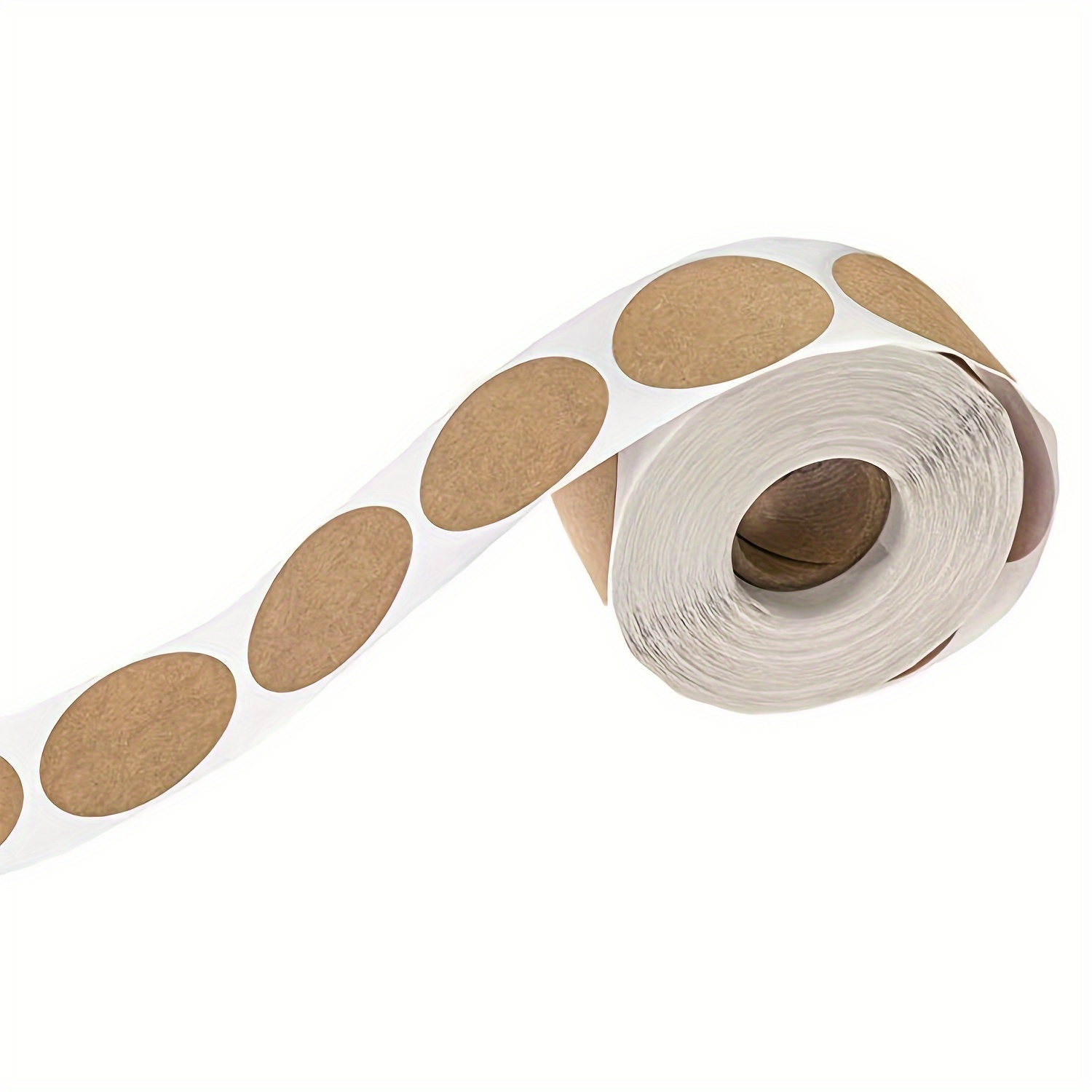 1-5 롤 2.5cm 크래프트 원형 접착 라벨 갈색 라 - Kraft Hang Tag 리뷰 및 가격