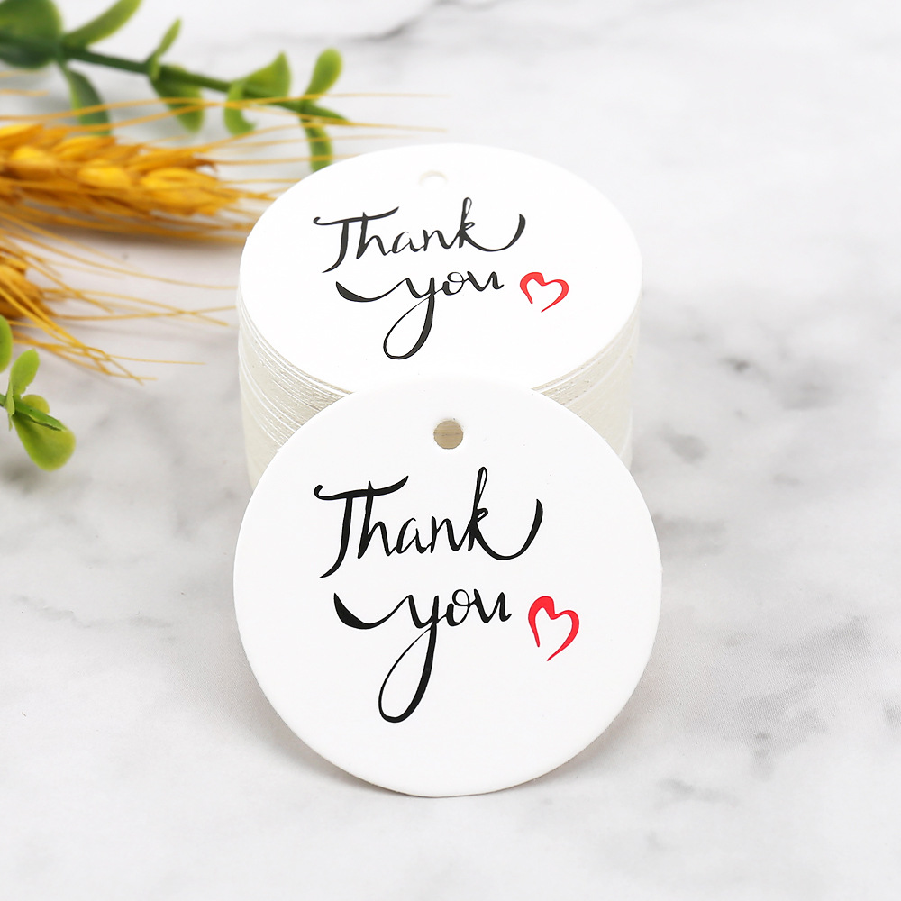 100pcs 감사합니다 크래프트 종이 태그 라벨 라운드 - Kraft Hang Tag 리뷰 및 가격