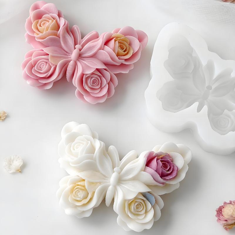 DIY 장미 나비 모양 실리콘 몰드 수제 아로마 캔들  - Candle Supplies To Make Candles 리뷰 및 가격