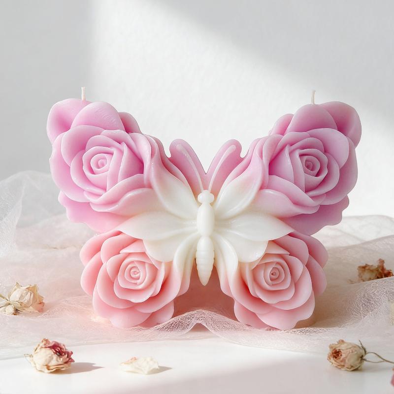 DIY 장미 나비 모양 실리콘 몰드 수제 아로마 캔들  - Candle Supplies To Make Candles 리뷰 및 가격