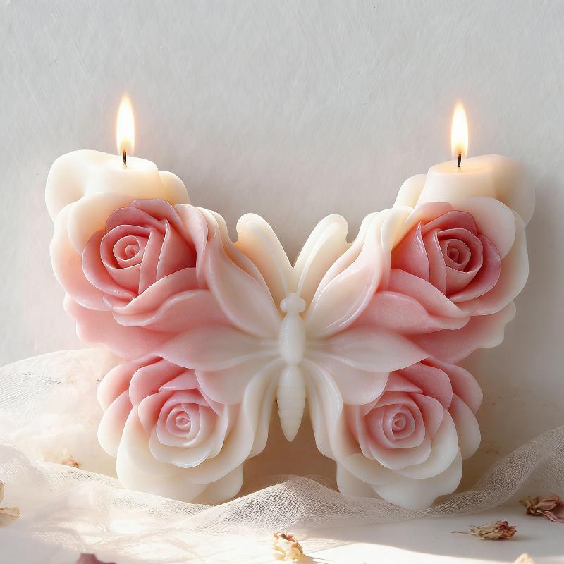 DIY 장미 나비 모양 실리콘 몰드 수제 아로마 캔들  - Candle Supplies To Make Candles 리뷰 및 가격